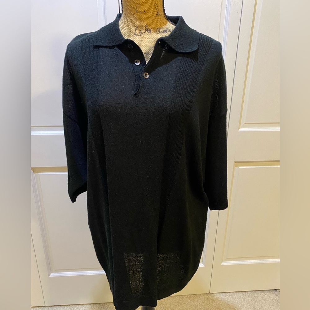 Mens Black Murano Italia XL light weight polo.